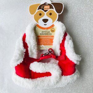 The Dog Walker Company Red/ White Fleece Lined Puppy/Dog Harness Size : M